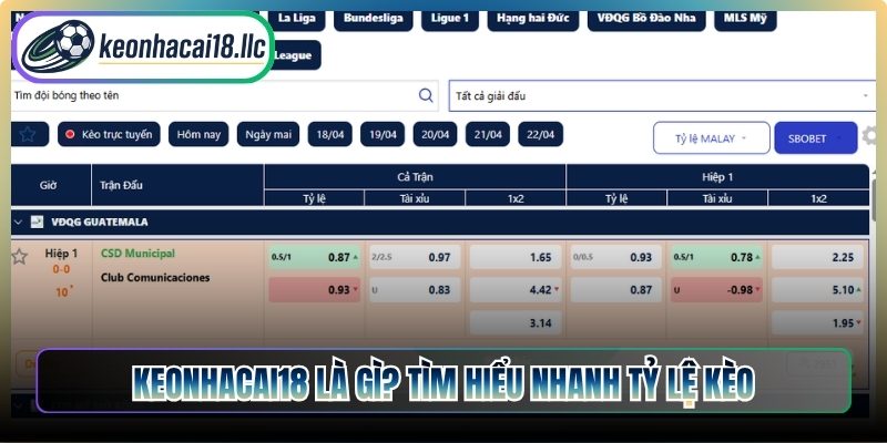 Kèo nhà cái 18 là gì? Tìm hiểu nhanh tỷ lệ kèo