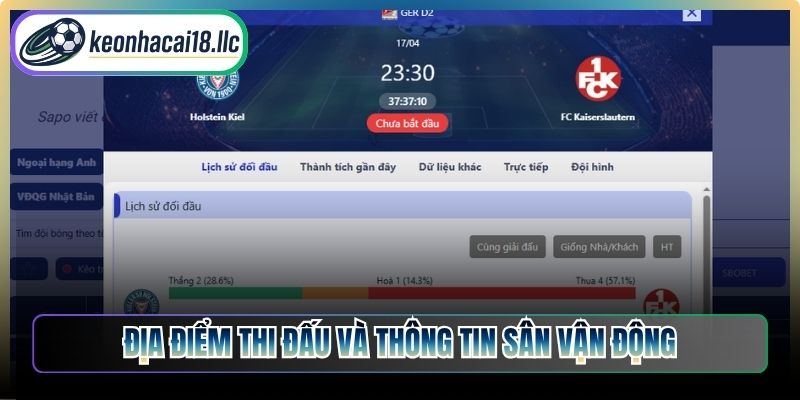 Địa điểm thi đấu và thông tin sân vận động